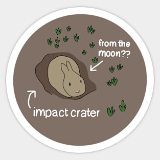 Impact Crater Bunny From The Moon Sticker